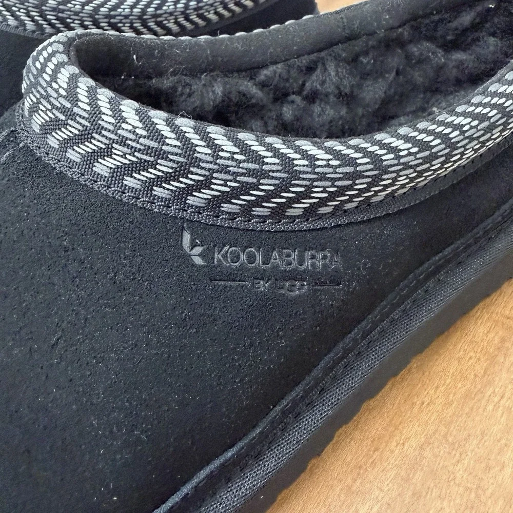 Koolaburra Ugg Burree Slippers Mens Size‎ 9 Black Slip On Cloud Comfort